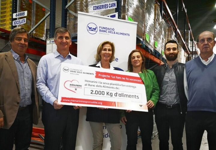 La plantilla de Menarini realiza una donación de 2.000 kg a la Fundación Banco de Alimentos