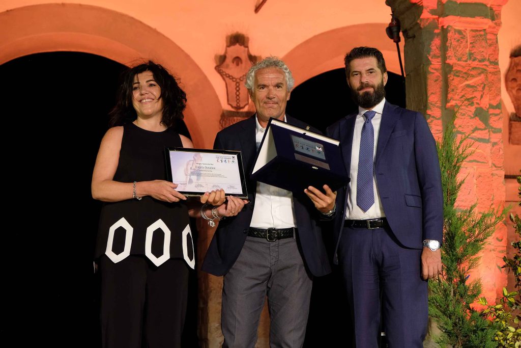 Roberto Donadoni with Tiziana Nisini and Ennio Troiano - Fair Play Menarini International Award