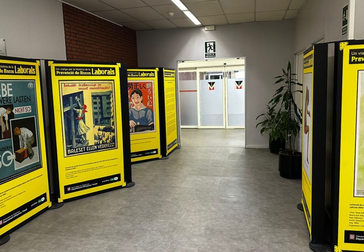 Llega la exposición «Un viaje por la historia de la prevención de riesgos laborales» a la sede de Badalona